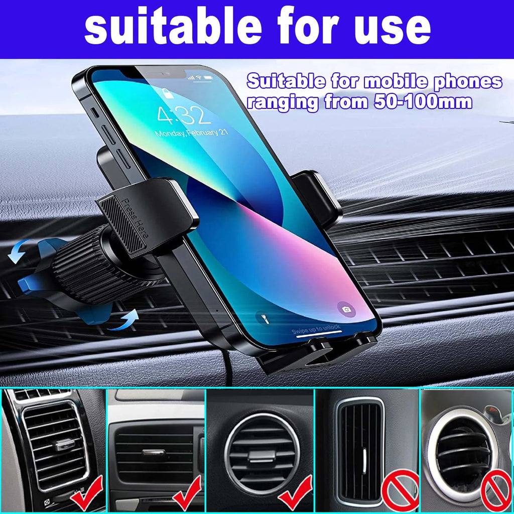 Soporte De Smartphone Para Auto, Soporte De Smartphone Para Auto Con Clip De Ventilación De Aire Para Auto, Soporte Universal De Celular De Brazo Largo, Soportes De Smartphone Para Auto Para Todos Los Smartphones