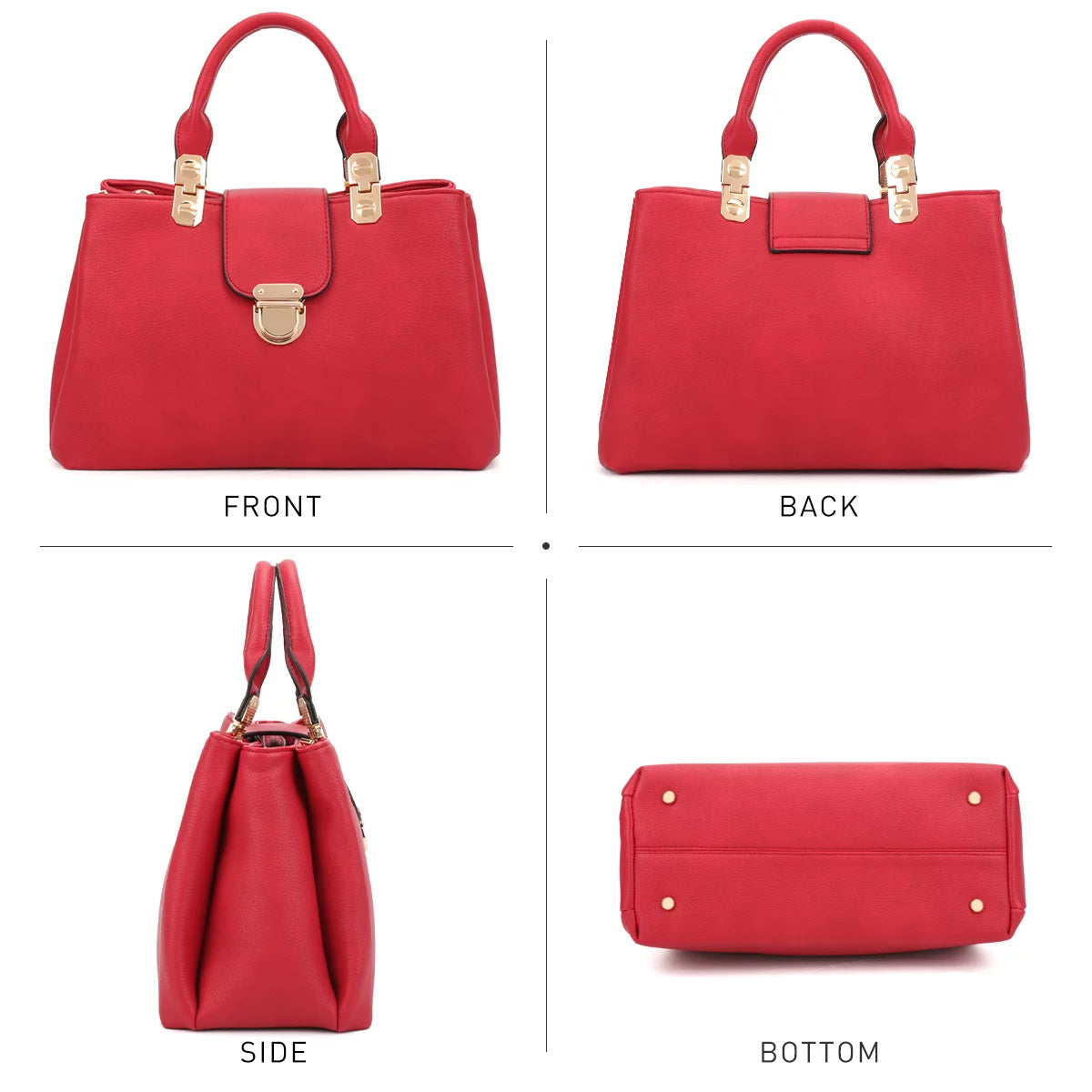 Bolso De Mano Para Mujer, Bolso De Mano Con Asa Superior, Bolso Mediano Tipo Tote, Bolso De Hombro De Cuero Vegano