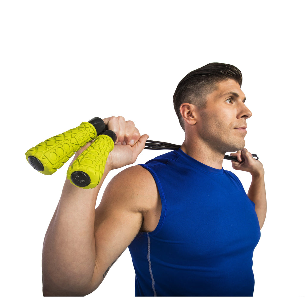 Cuerda De Entrenamiento Rápido Con Agarres De Espuma Acolchada - Cuerda Ajustable Pro De 9 Pies, Movimiento De Rodamientos De Bolas Para Una Rotación Suave Ideal Para Boxeo, Cardio O Entrenamiento De Resistencia