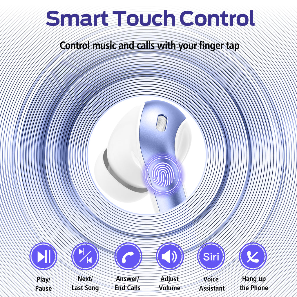 VEATOOL Audífonos Bluetooth True Wireless Earbuds 65H Reproducción Pantalla De Energía Auriculares Con Estuche De Carga Inalámbrica IPX7 a Prueba De Agua Intraaurales Earbuds Con Micrófono Para TV Smartphone Computadora Laptop