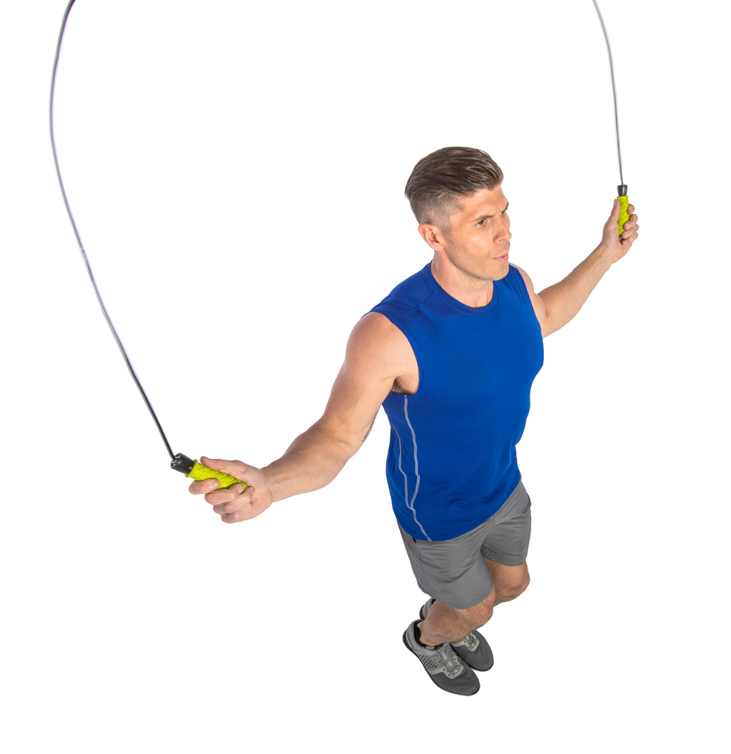 Cuerda De Entrenamiento Rápido Con Agarres De Espuma Acolchada - Cuerda Ajustable Pro De 9 Pies, Movimiento De Rodamientos De Bolas Para Una Rotación Suave Ideal Para Boxeo, Cardio O Entrenamiento De Resistencia