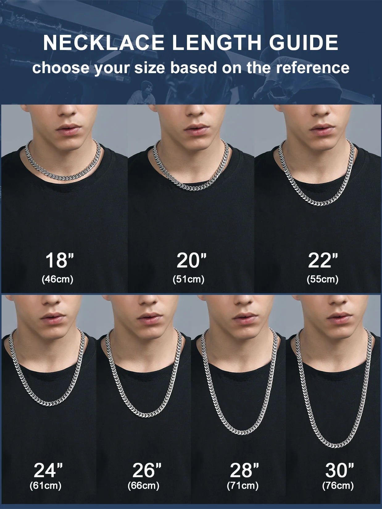 Collares Hip Hop Para Hombre Cadenas Cubanas Tipo Curb 20Inch 10Mm Cadenas De Acero Inoxidable Collar Del Día Del Padre Regalo Para Hombre Papá Hijo