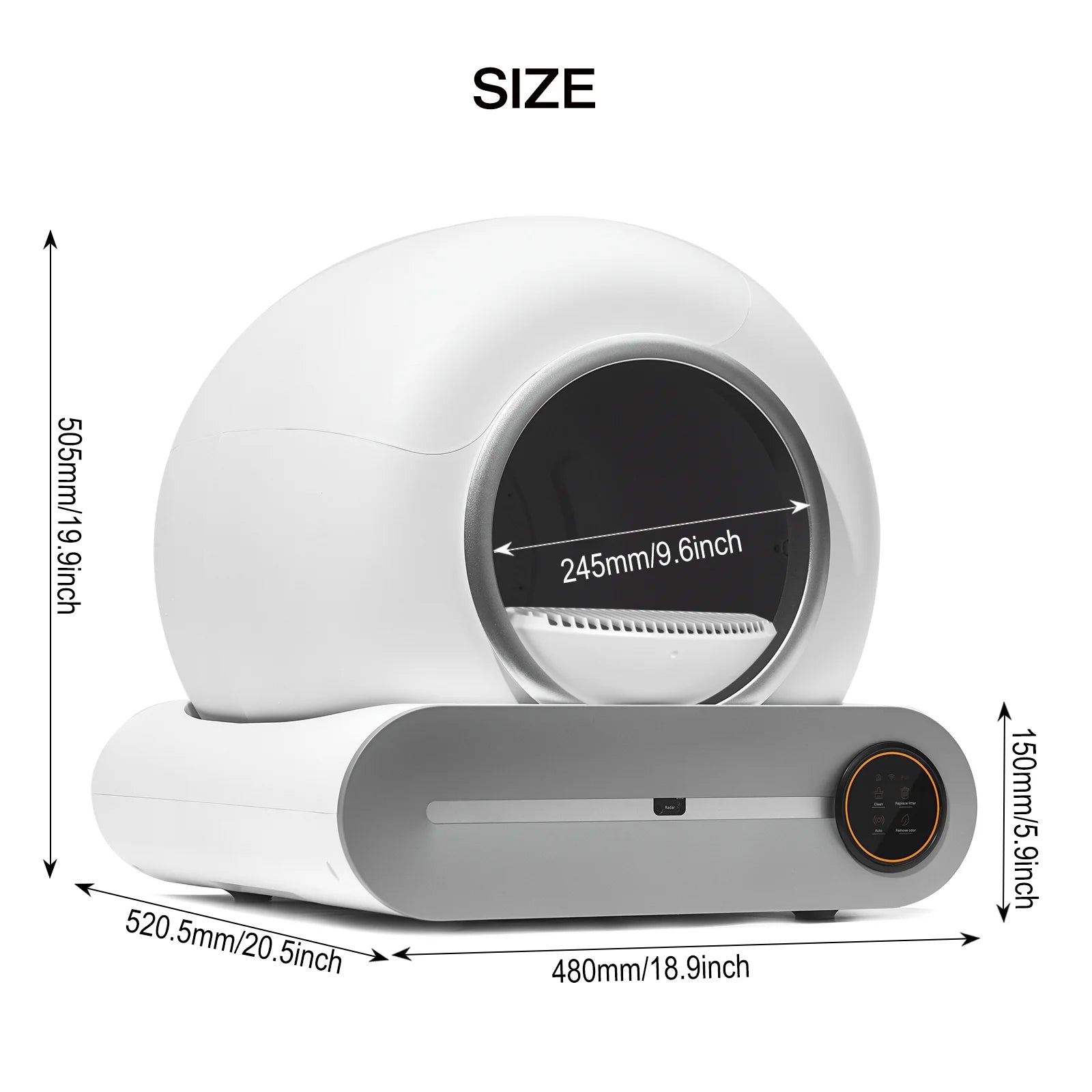 Caja De Arena Autolimpiante, Caja De Arena Automática Para Gatos Con Soporte De Control Por Aplicación, Protección De Seguridad Integrada, Caja De Arena Automática Inteligente Para Gatos Con Forro