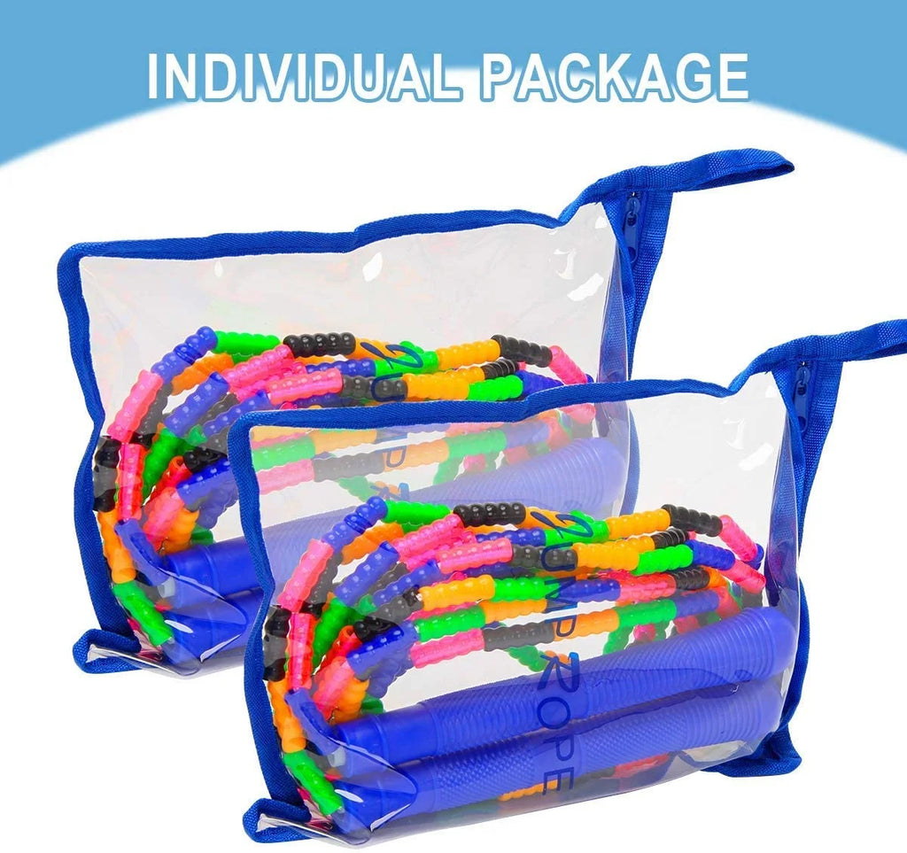 2 Pzas Cuerda De Salto Doble Holandesa Cuerda De Salto Larga 16 FT Cuerda Con Cuentas Para Saltar, Diseño Ergonómico