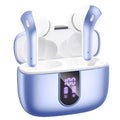 VEATOOL Audífonos Bluetooth True Wireless Earbuds 65H Reproducción Pantalla De Energía Auriculares Con Estuche De Carga Inalámbrica IPX7 a Prueba De Agua Intraaurales Earbuds Con Micrófono Para TV Smartphone Computadora Laptop