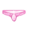 Lencería Para Hombre Encaje Floral Caliente Malla Semi Transparente Bragas Bikini Ropa Interior Ropa Interior